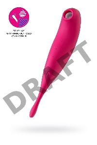 Вакуум-волновой бесконтактный стимулятор клитора Satisfyer Twirling Pro, силикон, красный
