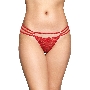 Стринги со стразами SoftLine Collection, красный, S/M