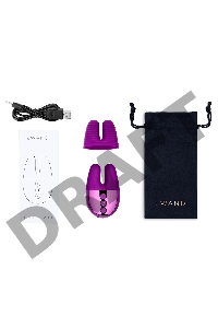Фиолетовый вибратор с ушками Le Wand Double Vibe