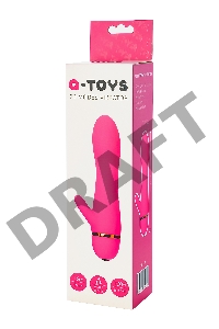 Вибратор TOYFA A-Toys с клиторальным стимулятором, силикон, розовый, 15 см