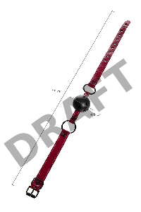 Кляп TOYFA Theatre, PU кожа, красный, 65 см