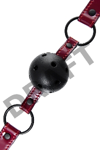 Кляп TOYFA Theatre, PU кожа, красный, 65 см