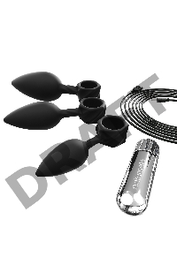 Набор анальных плагов Bathmate Anal Training Plugs VIBE, силикон, чёрный