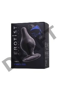 Анальная втулка Erotist Spade L, сайлекспан, чёрный, 11 см