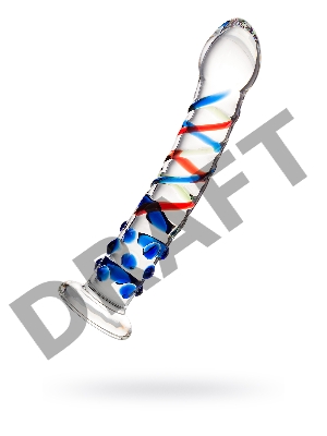 Нереалистичный фаллоимитатор Sexus Glass, стекло, прозрачный, 18 см
