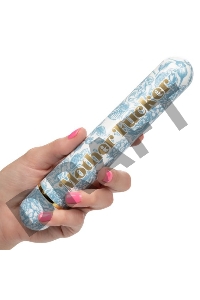 Голубой классический вибратор Naughty Bits Mother Fucker Personal Vibrator - 18 см.