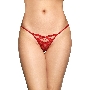 Стринги из сетки в горошек SoftLine Collection, красный, M/L