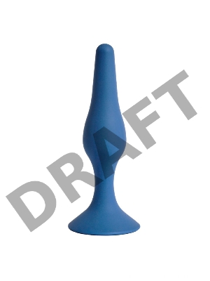 Анальная пробка Gravity, диаметр до 3 см, длина 12,5 см , цвет кобальт