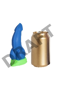 Синий фаллоимитатор Дракон Эглан Mini - 17 см.