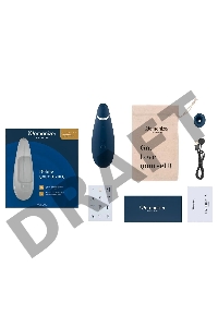 Синий клиторальный стимулятор Womanizer Premium 2