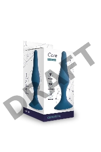 Анальная пробка Gravity, диаметр до 3 см, длина 12,5 см , цвет кобальт