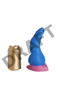 Синий фаллоимитатор Дракон Эглан Small - 21 см.