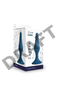 Анальная пробка Gravity, диаметр до 3 см, длина 12,5 см , цвет кобальт