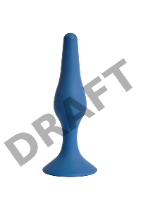 Анальная пробка Gravity, диаметр до 3 см, длина 12,5 см , цвет кобальт