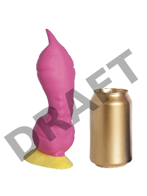 Розовый фаллоимитатор Крок Medium - 24,5 см.