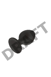 Пробка анальная Силиконовая черная M (7.2*3.5cm) 3303-02