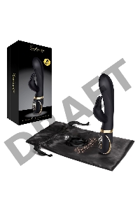 Черный вибратор-кролик с эффектом нагрева Warming Rabbit Vibrator