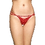 Стринги с украшением SoftLine Collection, красный, S/M