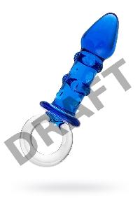 Анальная втулка Sexus Glass, стекло, синяя, 16 см, Ø 3,5 см