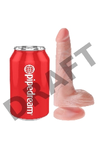 King Cock Фаллоимитатор-реалистик с яичками 6 телесный