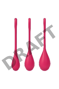 Набор вагинальных шариков Satisfyer YONI, силикон, красный, Ø 2 см.