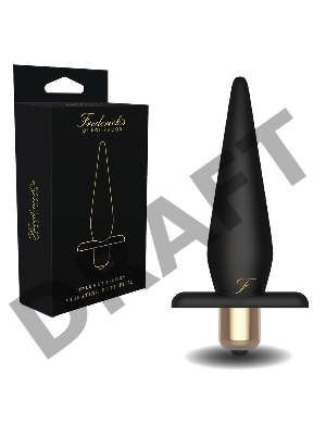 Черный анальный плаг Vibrating Butt Plug