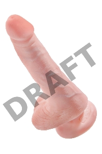 King Cock Фаллоимитатор-реалистик с яичками 6 телесный