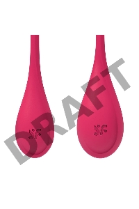 Набор вагинальных шариков Satisfyer YONI, силикон, красный, Ø 2 см.