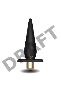 Черный анальный плаг Vibrating Butt Plug