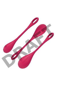 Набор вагинальных шариков Satisfyer YONI, силикон, красный, Ø 2 см.