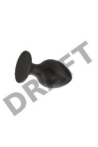 Пробка анальная Силиконовая черная M (7.2*3.5cm) 3303-02