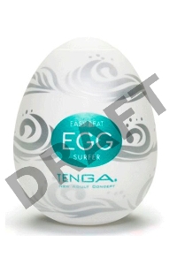 Нереалистичный мастурбатор TENGA №12 Surfer, TPE, белый, 6,1 см