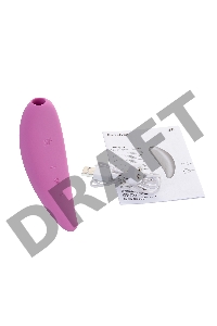 Вакуум-волновой бесконтактный стимулятор клитора Satisfyer Curvy 3+, силикон, розовый, 14,5 см.