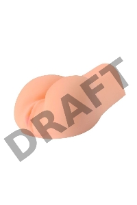 Вибромастурбатор реалистичный вагина+анус, XISE, TPR, телесный, 17 см.