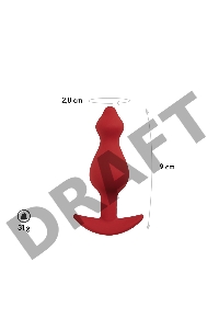 Анальная пробка Libra, цвет бордовый (CORE)