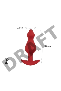 Анальная пробка Libra, цвет бордовый (CORE)