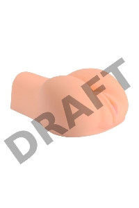 Вибромастурбатор реалистичный вагина+анус, XISE, TPR, телесный, 17 см.