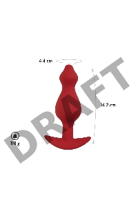 Анальная пробка Libra, цвет бордовый (CORE)