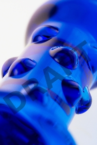 Анальная втулка Sexus Glass, стекло, синяя, 16 см, Ø 3,5 см