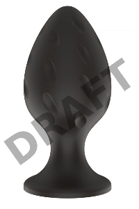 Пробка анальная Силиконовая черная M (7.2*3.5cm) 3304-02