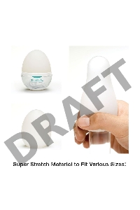 Нереалистичный мастурбатор TENGA №12 Surfer, TPE, белый, 6,1 см