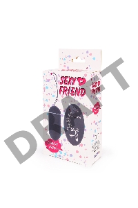 Черное виброяйцо Sexy Friend с 10 режимами вибрации