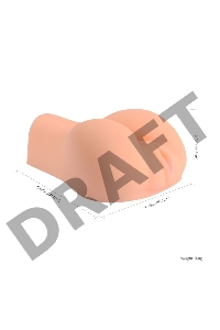 Вибромастурбатор реалистичный вагина+анус, XISE, TPR, телесный, 17 см.