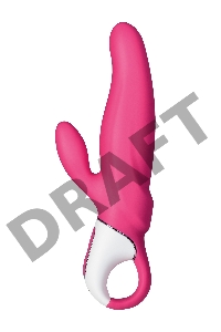 Нереалистичный вибратор Satisfyer Vibes Mr. Rabbit, силикон, красный, 22,1 см.