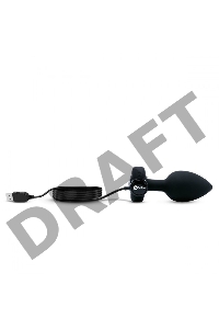 Черная анальная вибровтулка с кристаллом Vibrating Jewel Plug M/L - 10,5 см.