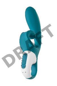 Нереалистичный вибратор Satisfyer Hug me, силикон, синий