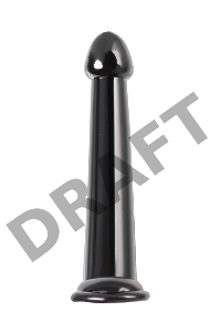 Нереалистичный фаллоимитатор Jelly Dildo L Toyfa Basic, TPE, черный, 20 см