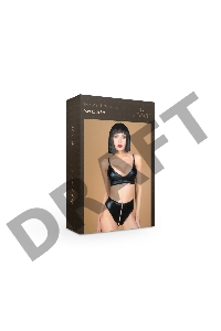Комплект лиф и трусики с функциональной молнией из материала wet look(My Shadow) (L/XL)