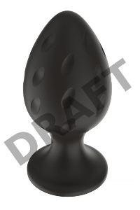 Пробка анальная Силиконовая черная M (7.2*3.5cm) 3304-02