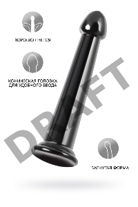 Нереалистичный фаллоимитатор Jelly Dildo L Toyfa Basic, TPE, черный, 20 см